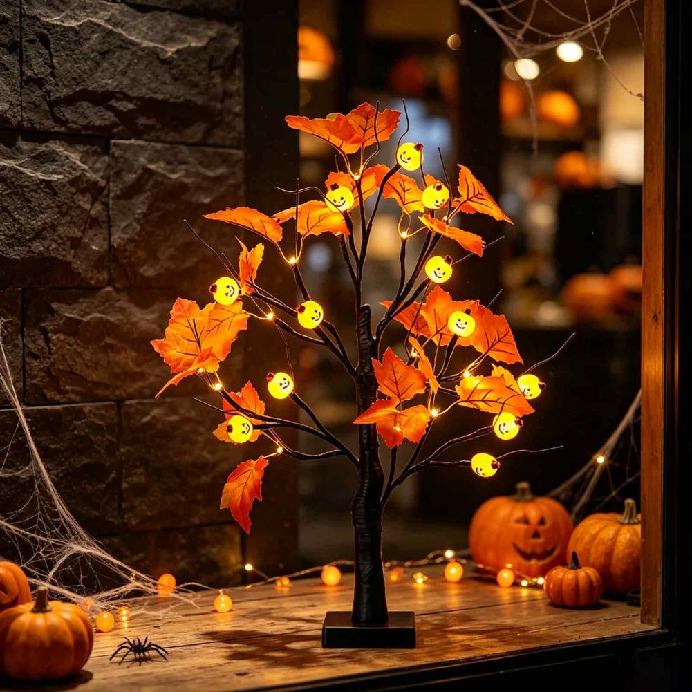 Home Decor Lighting Tree - Autumn Maple Tree Decor Harvest Festival