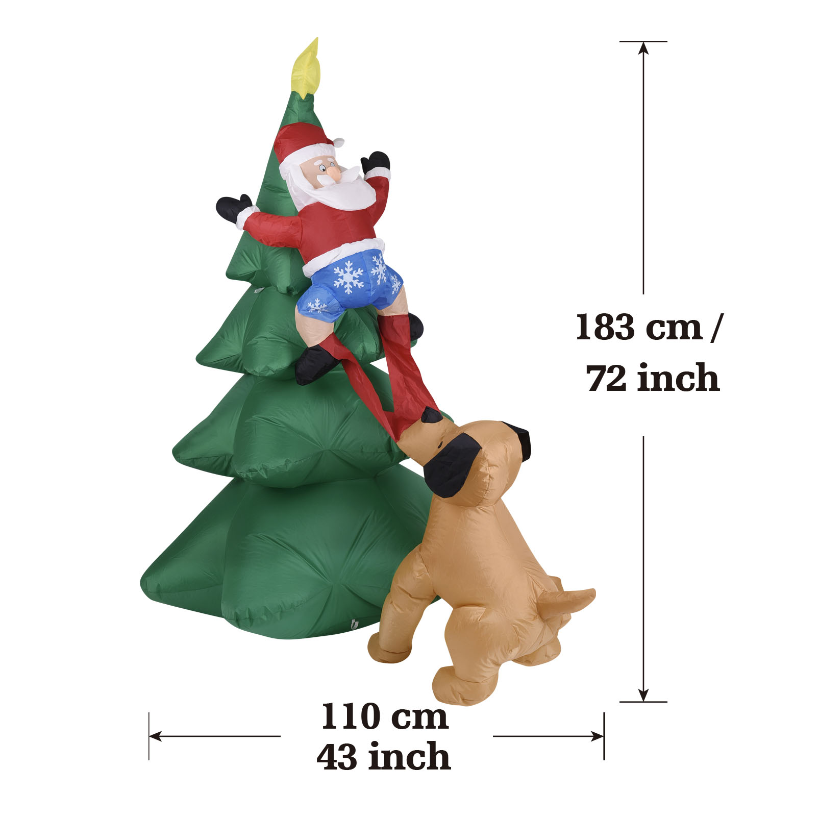 Christmas Inflatable Dog  w/Sa - Home Decor Lighting Tree review and price