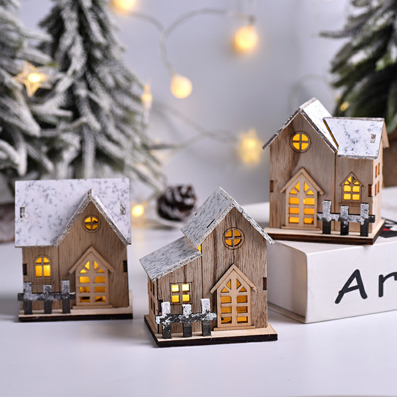Christmas LED Light Wooden Hou - Home Decor Lighting Tree review and price