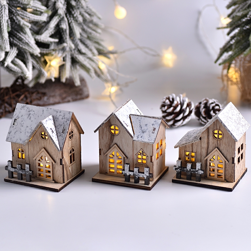 Christmas LED Light Wooden Hou - Home Decor Lighting Tree review and price
