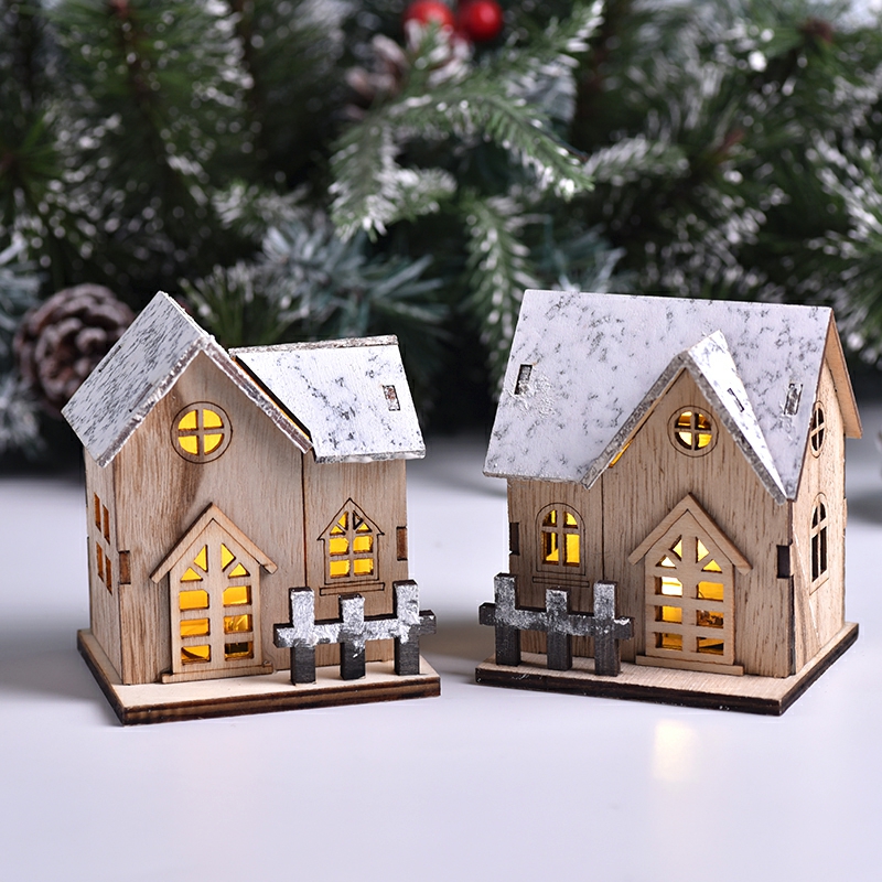 Christmas LED Light Wooden Hou - Home Decor Lighting Tree review and price